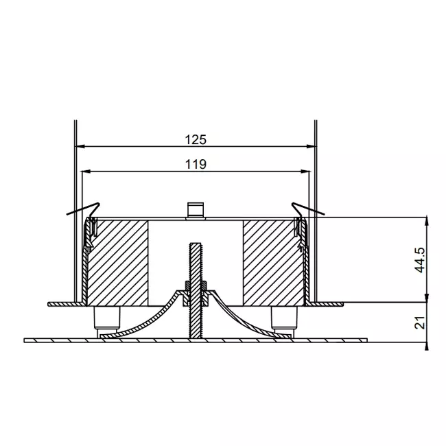 Duco Vent Design afgerond vierkant AK enkel afvoer
