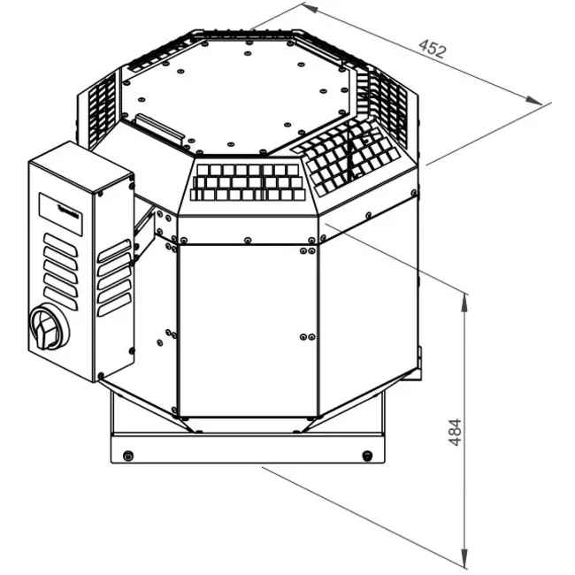 Dakventilator rookgasafvoer verticaal - DVN 250 D2 F4 30