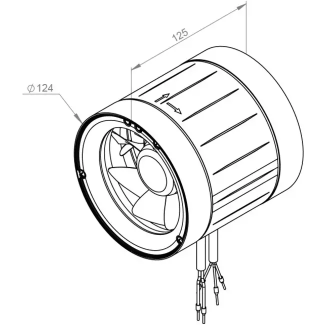 Buisventilator 125mm mixed-flow ETAMASTER - EM 125 EC 01