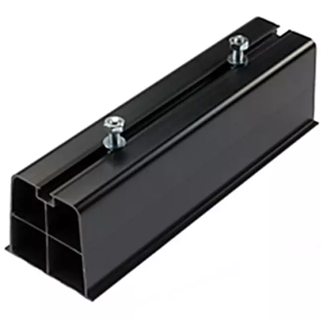 Montagebalk buitenunit van hard PVC, lengte 1000mm