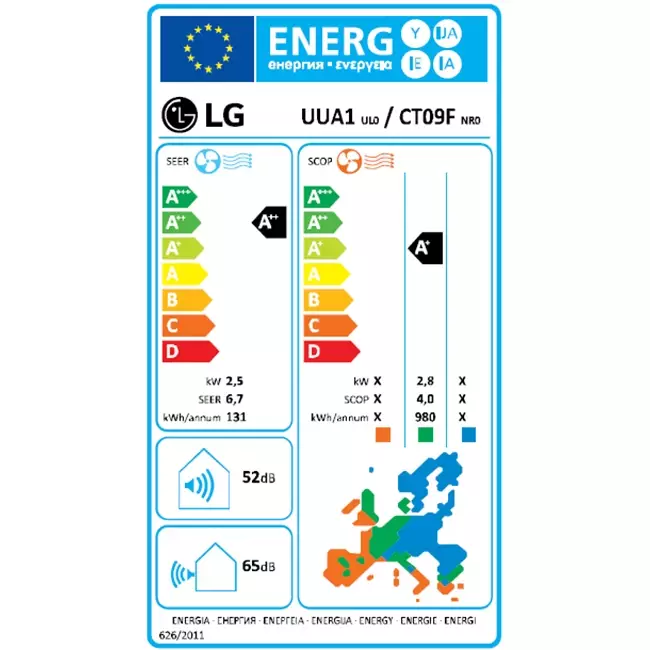 LG Inverter Cassette airco met afdekplaat CT09F R32 2,5 kW
