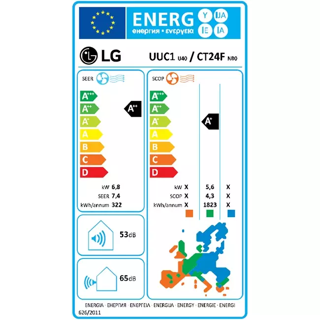 LG Inverter Cassette airco met afdekplaat CT24F R32 7,0 kW