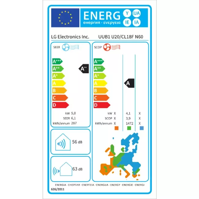 LG low static kanaal airco binnenunit + afstandsbediening CL18F R32 5,3 kW