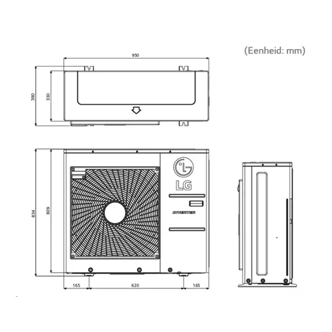 LG airco buitenunit Multi 1-4 units Max 41 BTU R32 7,9 kW