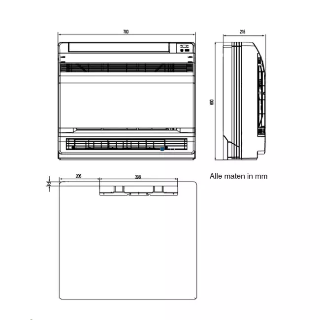 Tosot by GREE airco binnenunit Multi Console R32 2,5 kW