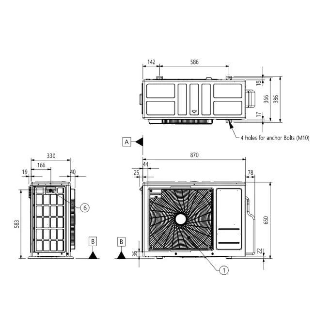 LG Buitenunit Therma-V warmtepomp 7,0kW R32