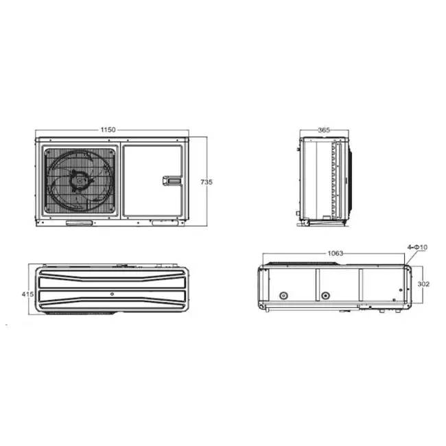 Tosot by GREE Versati IV Monobloc warmtepomp 230v R32 6 kW