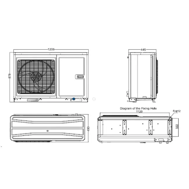 TOSOT BY GREE Versati IV 16 kW, 400V, R32 Monoblock lucht-water warmtepomp. meldcode K22522