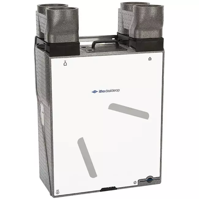 Itho Daalderop WTW HRU ECO 200 unit E RFT Hoogbouw 200 m³/h - euro stekker