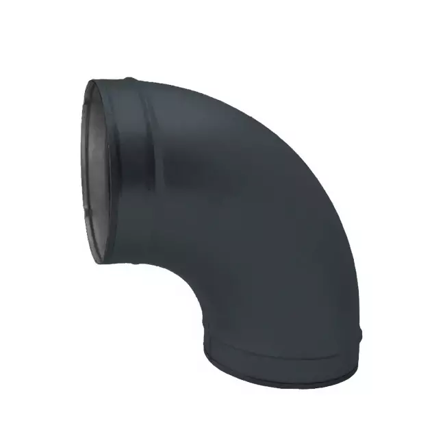 Spiro bocht 125 mm 90 graden (sendz. verz.) RAL7016