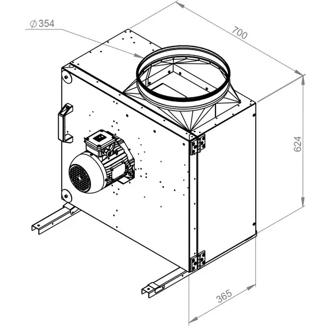 Boxventilator rookgas F400 - MPS 315 D2 F4 30