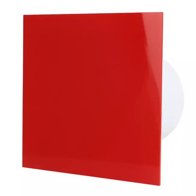 Air Roxy badkamerventilator met aansluitdiameter 100 mm met timer - kunststof front rood