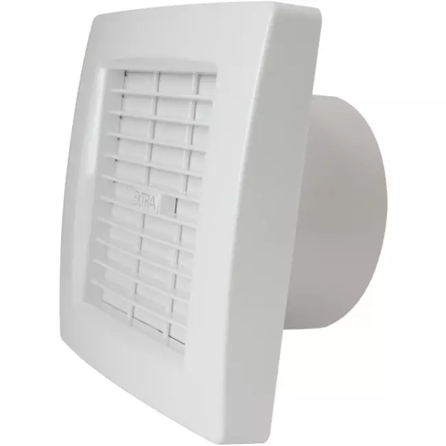 Europlast badkamerventilator Ø 100 mm Wit met automatische sluitklep - luxe X100Z