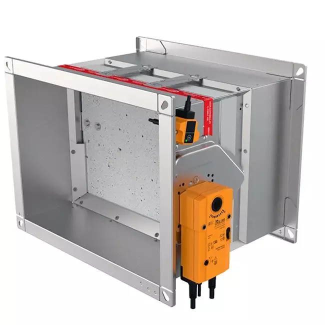 Brandklep rechthoekig servomotor 24V - E-FD25 200x500 M24 S