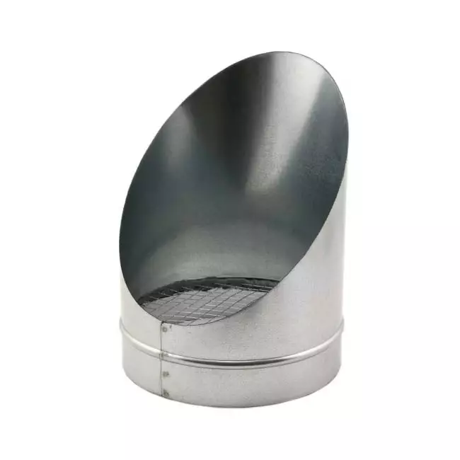Buisrooster 45 graden met gaas diameter: 450 mm