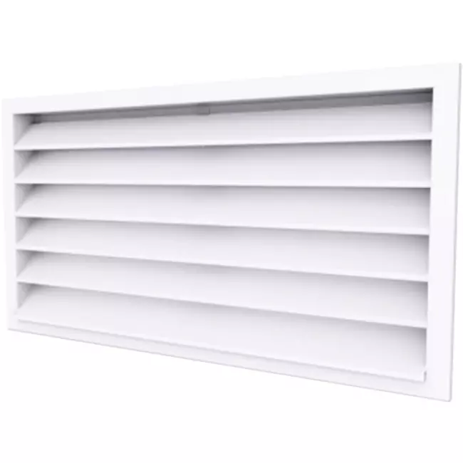 Buitenmuurrooster aluminium 400x300 - RAL 9016