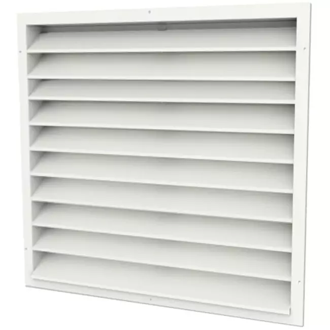 Buitenmuurrooster gegalvaniseerd staal 700x700 - RAL 9010