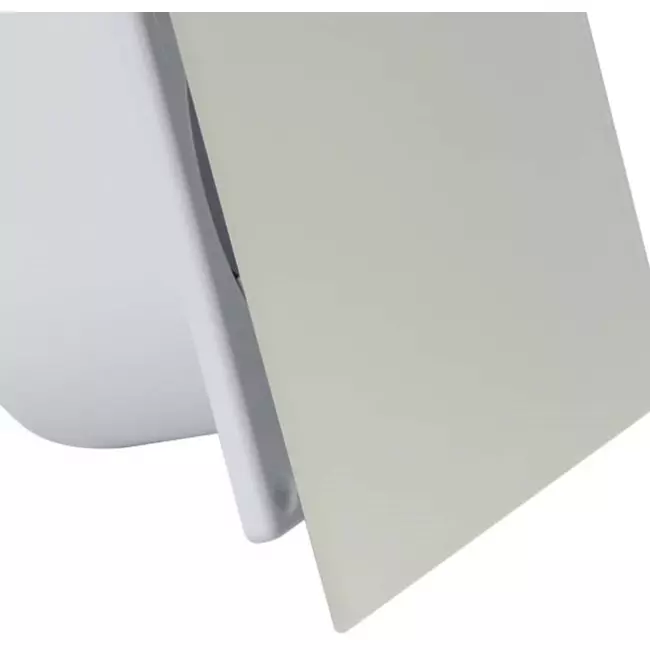 Badkamer ventilator Ø 125 mm met timer - glazen front satijn zilver