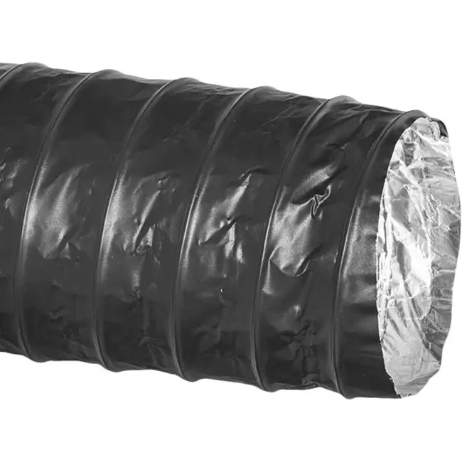 Combidec ventilatieslang aluminium met polyester buitenlaag ZWART Ø 125 mm (10 meter)
