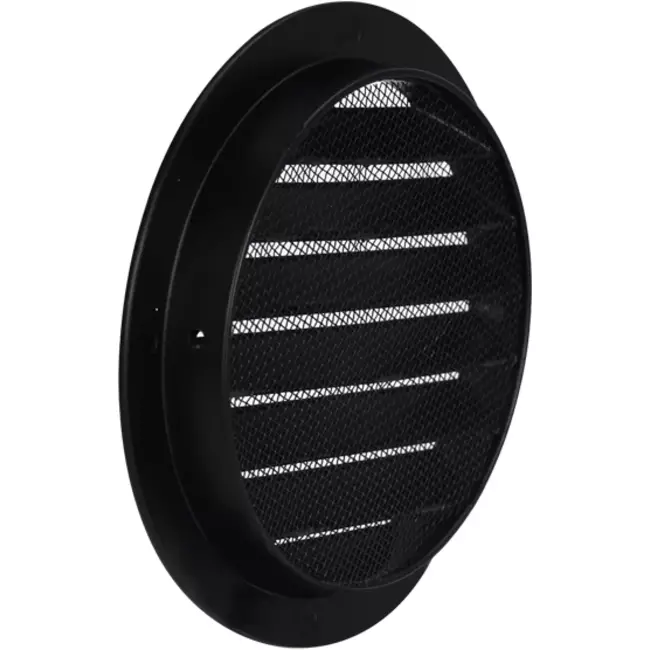 Aluminium buitenluchtrooster diameter 80 - ZWART