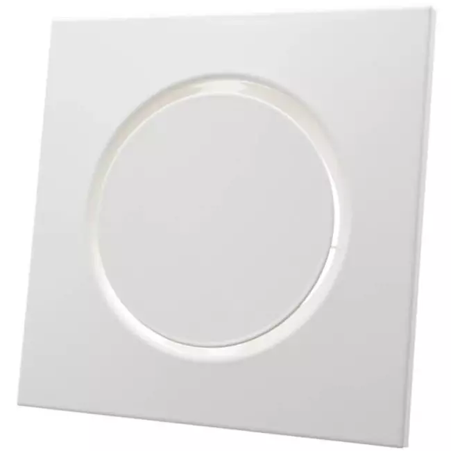 Ventilatieventiel afvoer metaal vierkant Ø125 mm wit met klemveren - DVSQ125