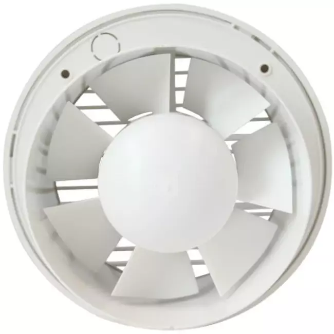 Badkamer ventilator rond Ø 125 mm wit met timer - EA125T
