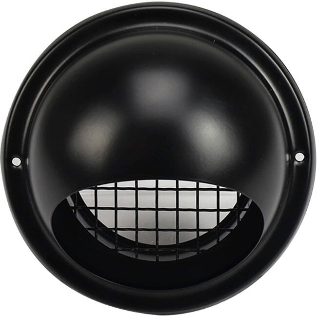 RVS bolrooster 125mm geveldoorvoer - EL-SS-B125 SS RAL9005