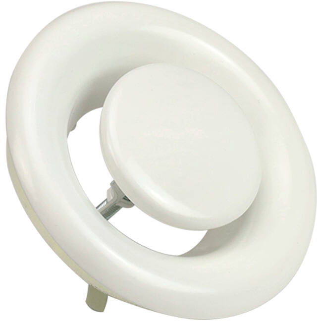 Ventilatie afvoer ventiel 80mm met metaal klemveren - DVS-C80 RAL9010