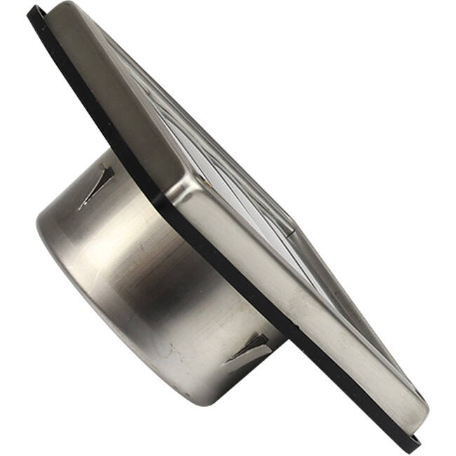 RVS gevelrooster 125mm met beweegbare lamellen hoge doorlaat - EL-SS-OP125 SS