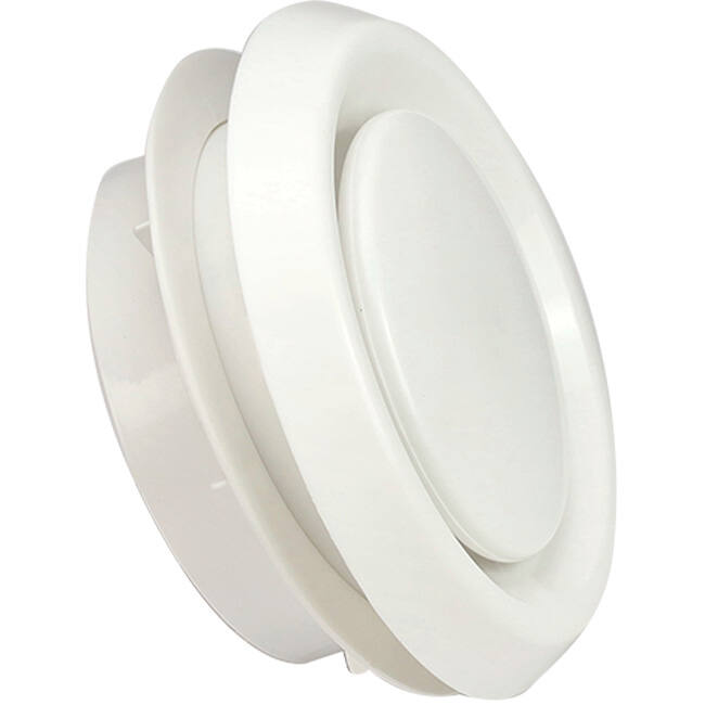 Ventilatie ventiel 100mm toevoer -en afvoer met klemveren - DAV-C100