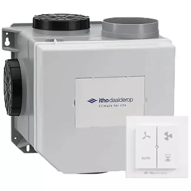 Itho Daalderop CVE-S ECO SE 325 m³/h + vochtsensor en RFT-N bediening - euro stekker