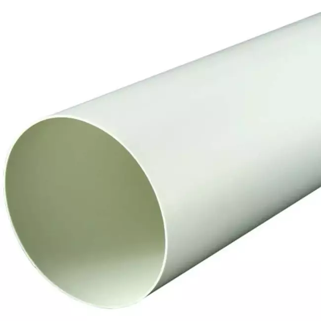 Ronde kunststof ventilatiebuis Ø125mm L=1 meter A125-1