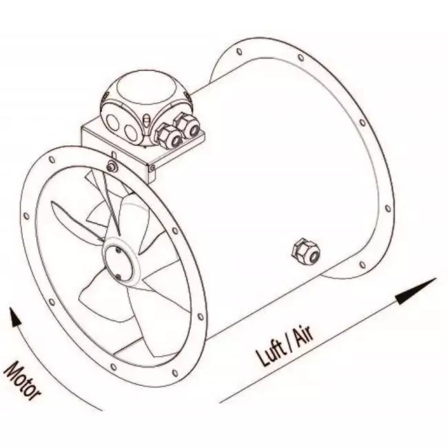 Axiaal 315mm kanaalventilator - AL 315 D4 01