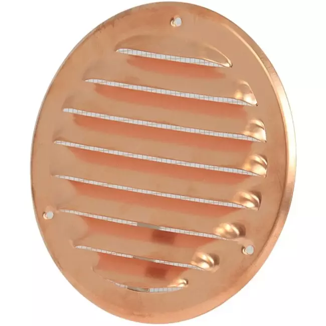 Metalen ventilatierooster rond Ø200 mm koper - MR200Cu