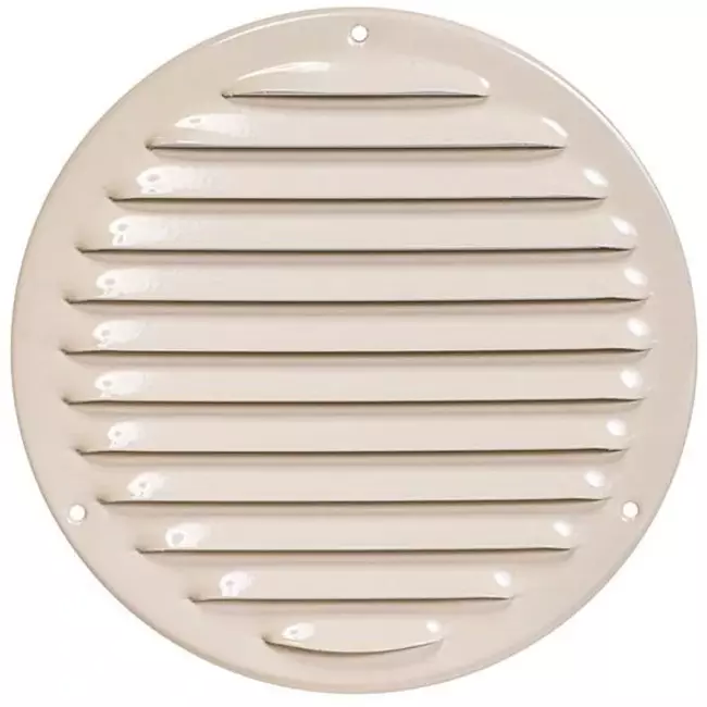Metalen ventilatierooster rond Ø160 mm beige - MR160Y - RAL1015