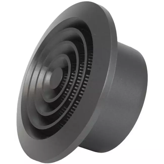 Rond ventilatierooster grill Ø125 mm antraciet - NGA125A