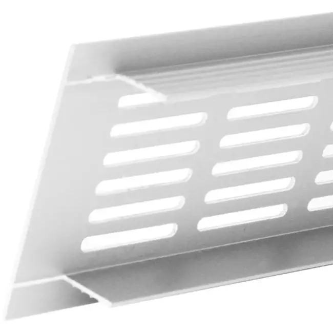 Plintrooster aluminium - wit L=400mm x H=100mm - RA1040