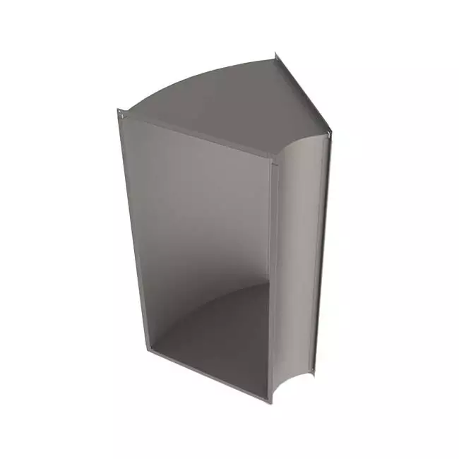 Bocht 45 graden verticaal B=250 mm x H=100 mm