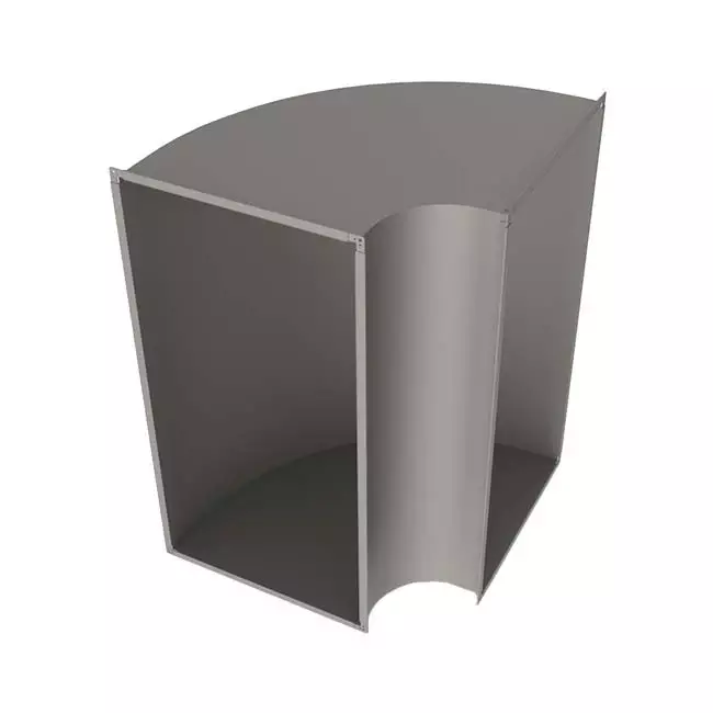 Bocht 90 graden verticaal 400 mm x 150 mm