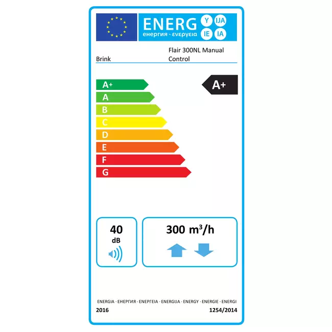 Brink WTW Flair 300 2/2 links - 300 m³/h