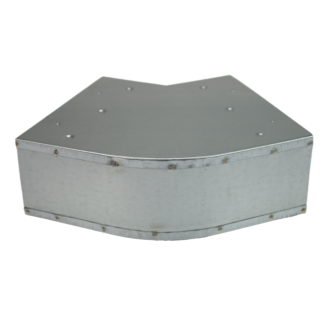 Gegalvaniseerde bocht 45 graden afmetingen 220x80 mm