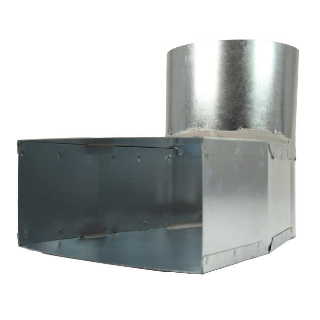 Lepe hoekstuk 220x80 mm naar diameter 125 mm