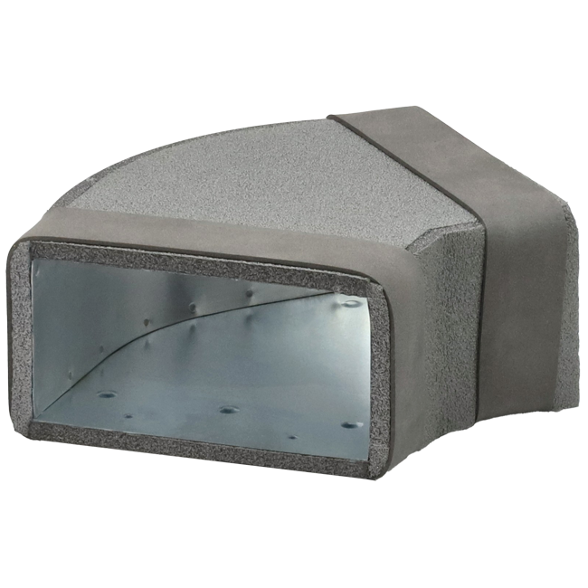 Thermoduct instortbocht 45 graden 220x80 mm horizontaal