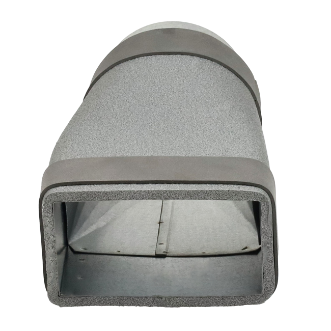 Thermoduct verloopstuk 220x80 mm naar diameter 160 mm