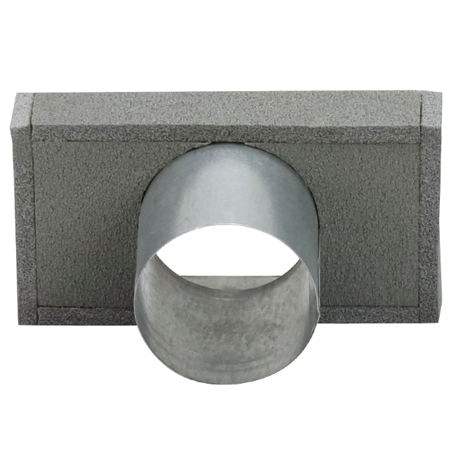 Thermoduct einddeksel 220x80 mm met aansluiting diameter 80 mm