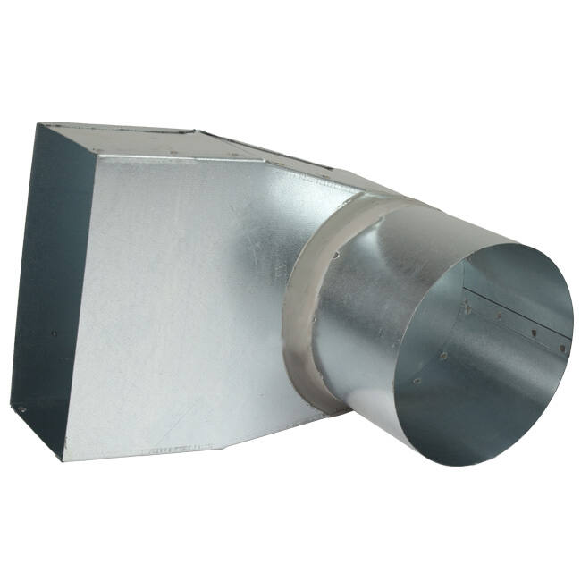 Lepe hoekstuk 220x80 mm naar diameter 160 mm