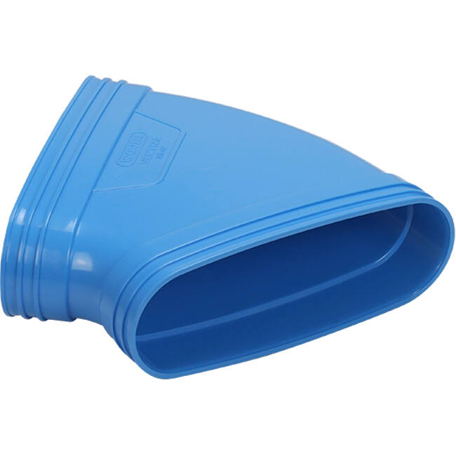 Wavin Ventiza bocht 45 graden PVC ovaal 195x80 mm horizontaal M/M