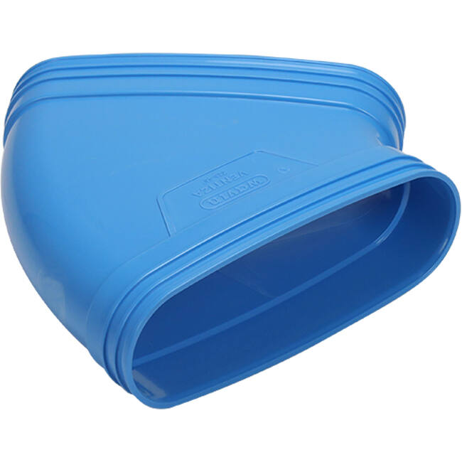 Wavin Ventiza bocht 45 graden PVC ovaal 195x80 mm horizontaal M/M