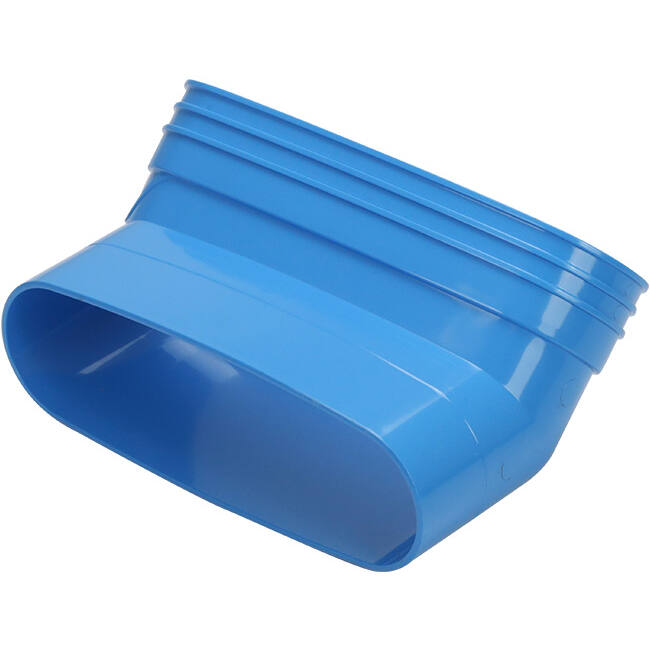 Wavin Ventiza bocht 45 graden PVC ovaal 235x80 mm verticaal M/S