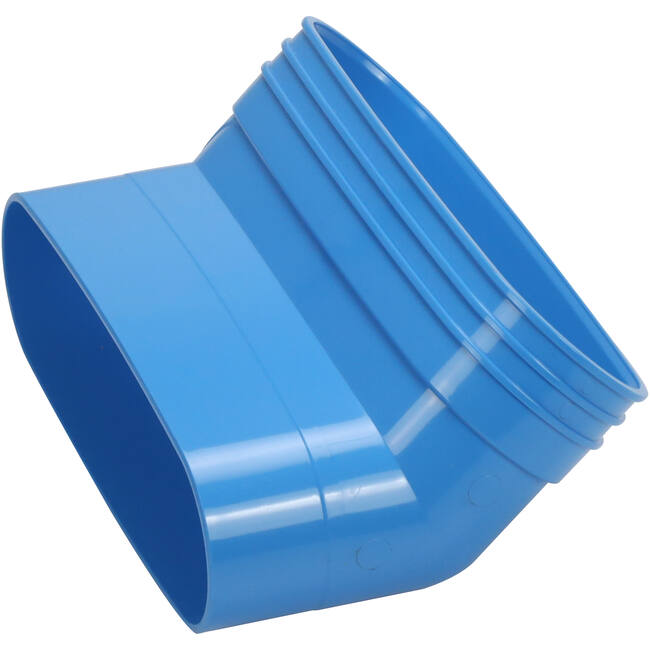 Wavin Ventiza bocht 45 graden PVC ovaal 235x80 mm verticaal M/S